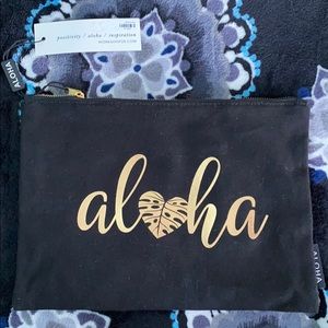 ALOHA Workshop28 black & gold bag/pouch